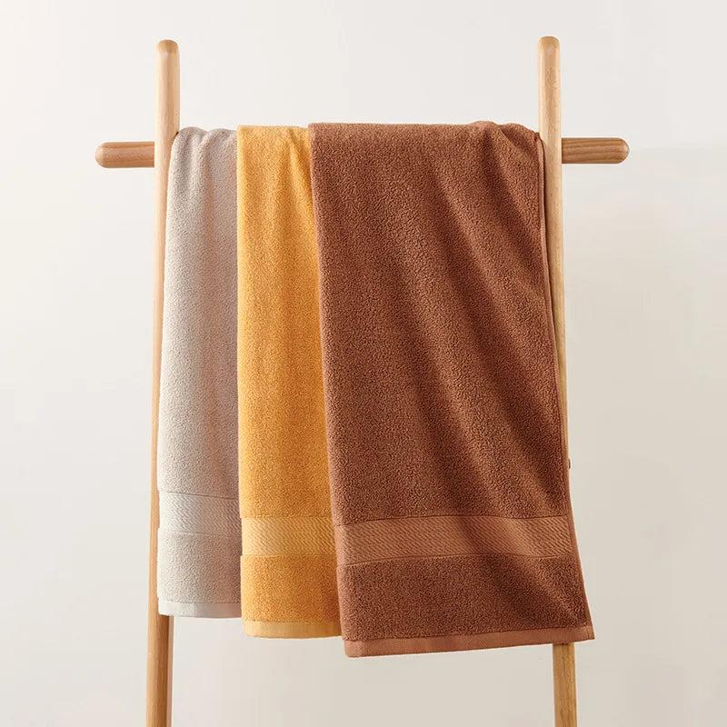 1/2PCS Pure Cotton Bath Face Hand Big Towels Cover 50x100cm Quick-drying Absorbent Washcloths Towels For Bathroom 타월 Serviettes