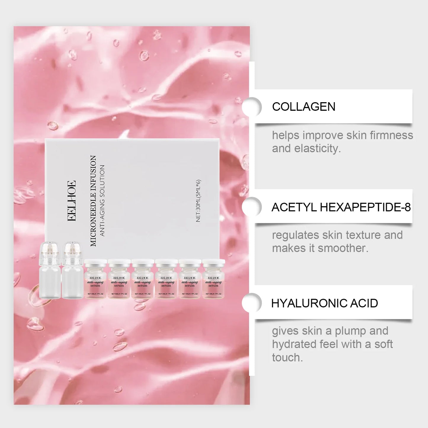 Moisturizing Renewal Set Firming Anti-Aging Essence Kit for Daily Care Improves Skin Texture Fine Lines Complete Skincare System
