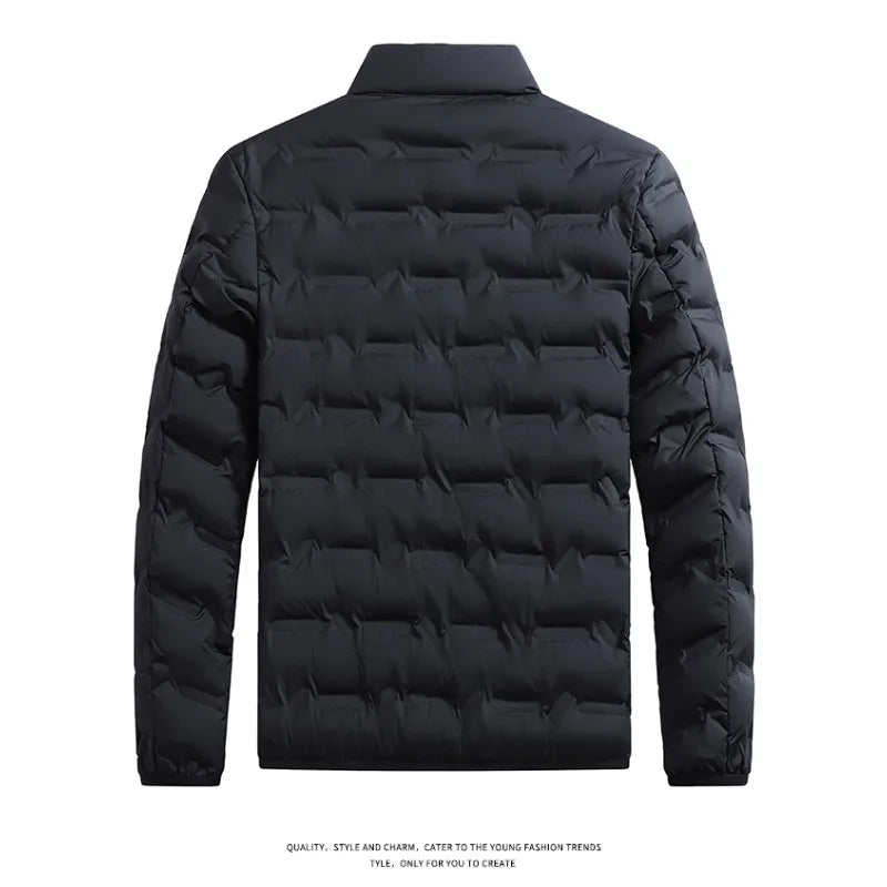 CHUJIEMen's autumn and winter graphene material warm and casual lightweight cotton jacket men's coat