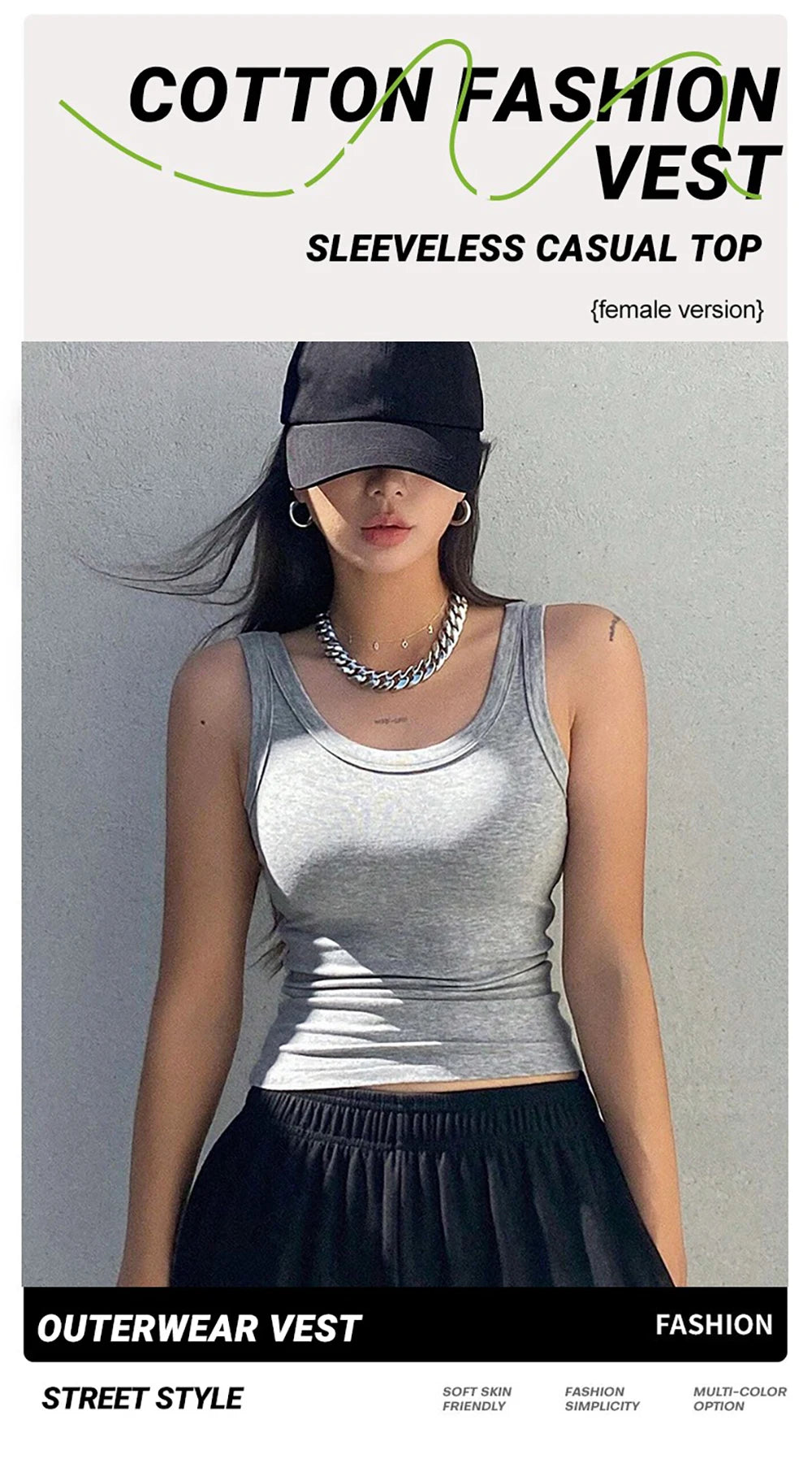 Custom Summer Womens Tank Tops DIY Logo/Letter Sleeveless Tight Ribbed Black Knit Vest Straps Casual Sporty Basic Clothing