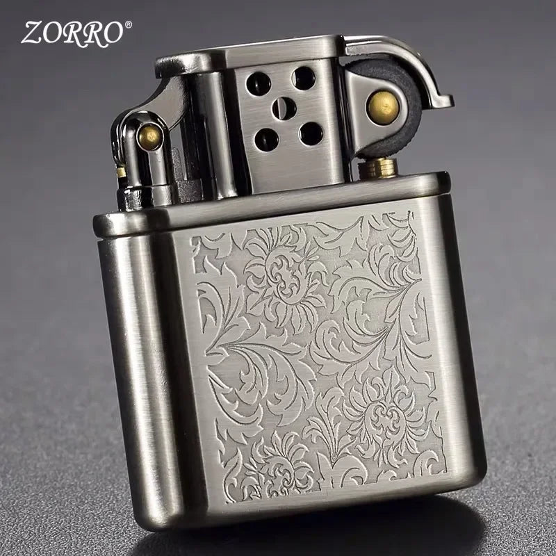 ZORRO Vintage Metal Constantine Kerosen Lighter Flint Copper Oil Cigarette Lighter Antique Series Lighter