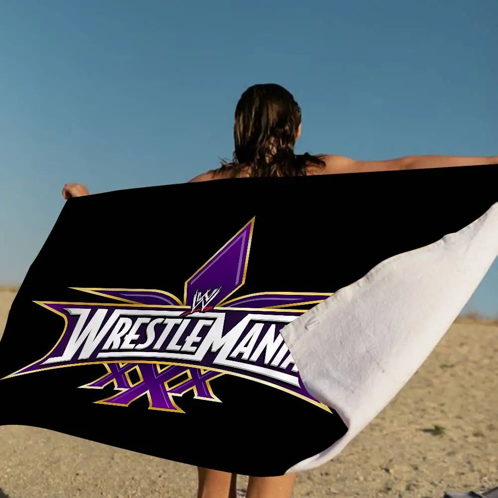 WWE WrestleMania Bath Towel Microfiber Soft Water Absorbing Breathable For Girl Kids Decorative Cartoon Beach Towel