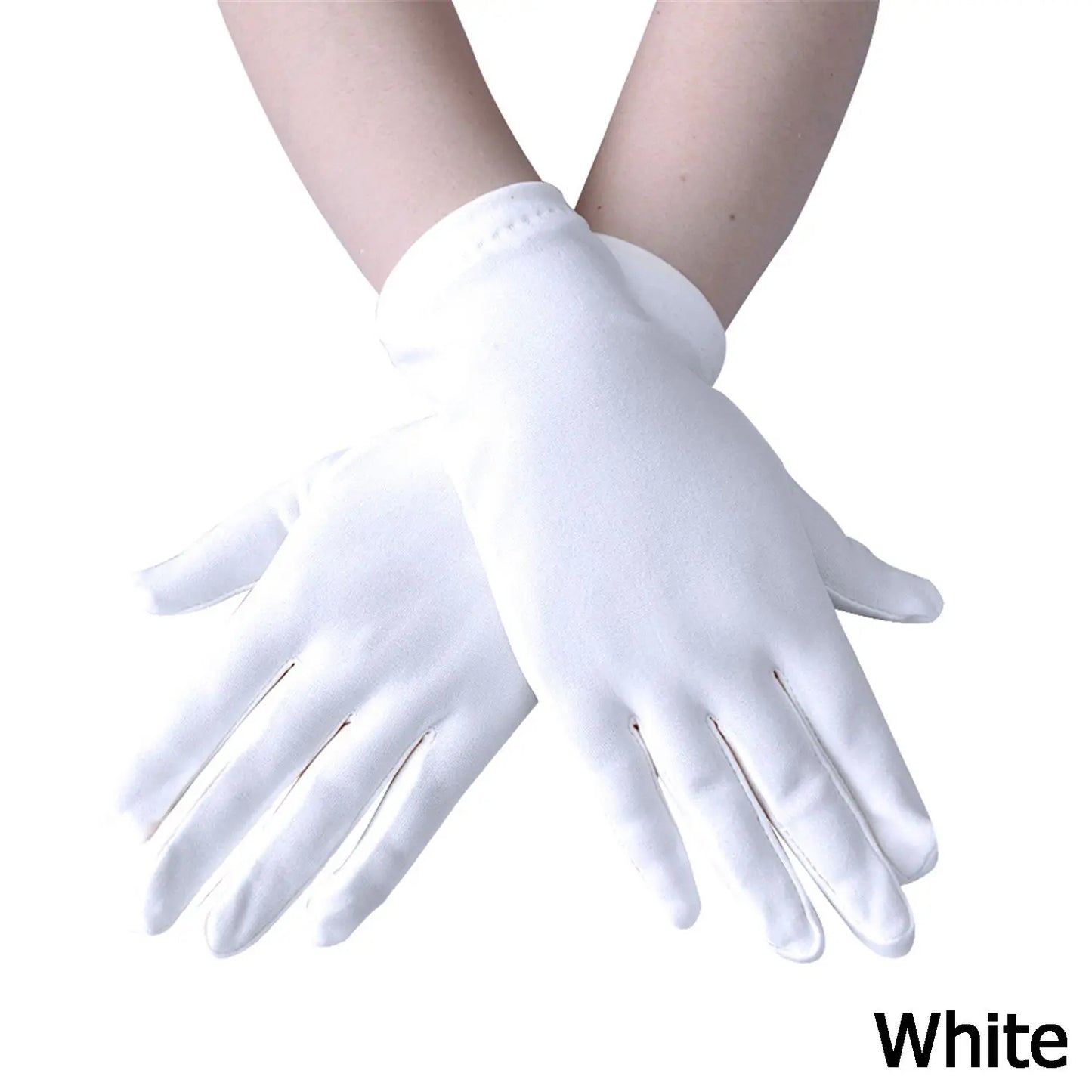 Woman Gloves Work Gloves Milk Silk  Gloves Solid Color Non-Slip Household Gloves Breathable Serving Waiters Mittens