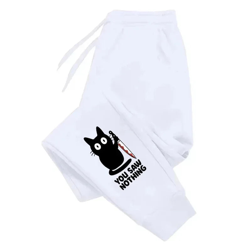 Trousers Versatile Womens Sweatpants Cute Cat Print Pants Gym Sports Casual Tracksuit Trousers Jogging Man Pants Hot Sales 2025