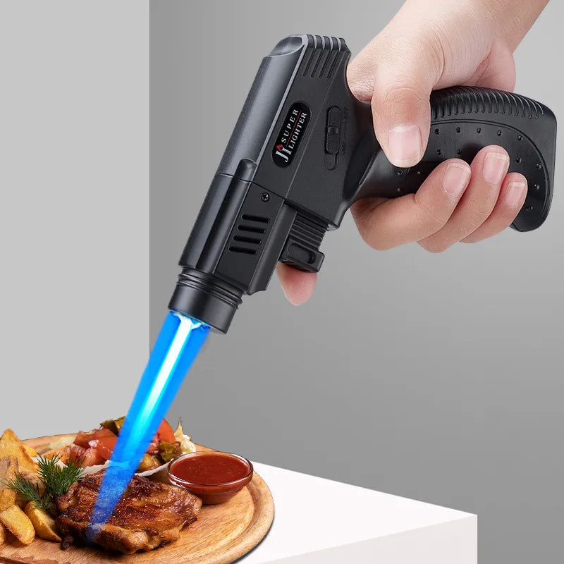 Large Capacity Airbrush Gas Lighter Windproof BBQ Kitchen Cooking Jet Torch Turbo Lighter Jewelry Metal Welding Gift Lighter