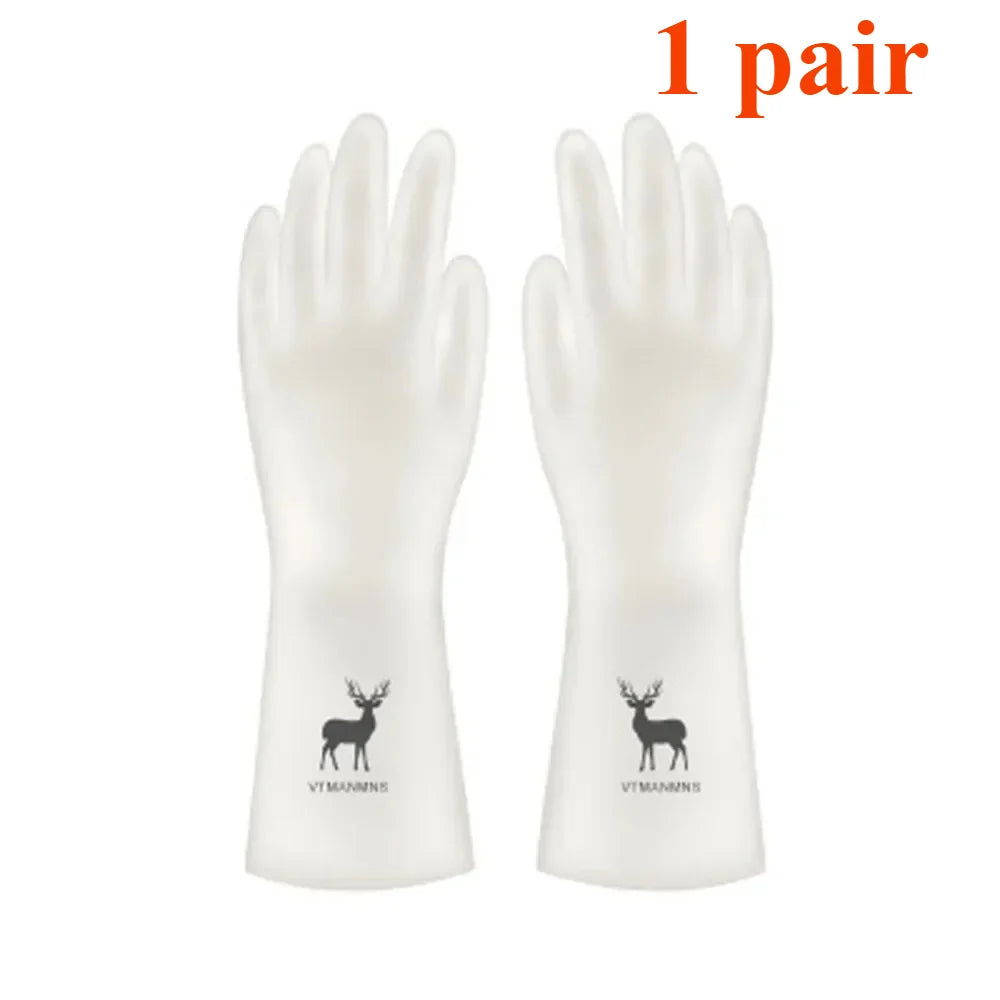 Waterproof Housework Cleaning Gloves Kitchen Cleaning Latex Laundry Dishwashing Gloves Wear Resistant Rubber Gloves