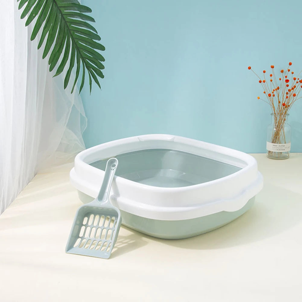 Pet semi enclosed thick cat litter box anti splash cat toilet large capacity cat litter box pet supplies cleaning supplies