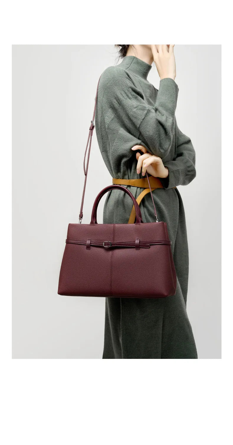 Women's Bags 2025 Genuine Leather Large Capacity Office Commuting Designer Inspired Tote Shoulder Bag Luxury Handbags for Women
