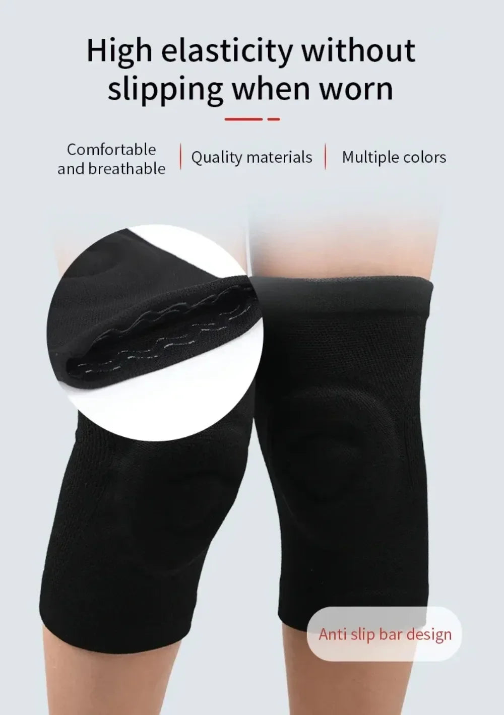 Silicone Knee Pads Skating Fitness Dance Sport Sknee Pads Basketball Pressurized Cycling Roller Skating Silicone Thin Knee Pads