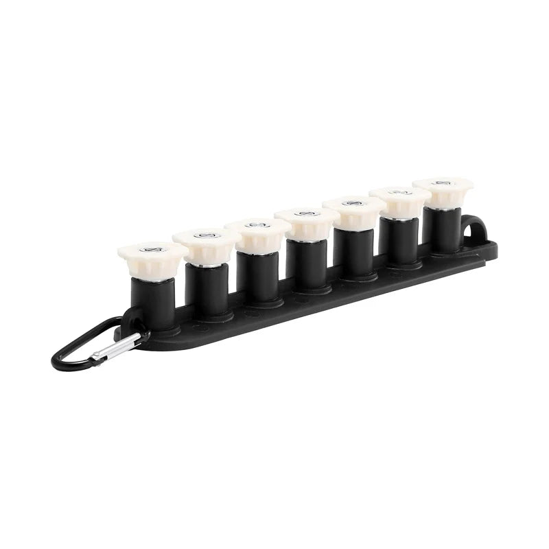 Pressure Washer Tips 7 Pack with Nozzle Holder 1/4 Inch Quick Connect, Multiple Degrees Rinse Kit 4000 PSI (0° 15° 25° 40° 65°)