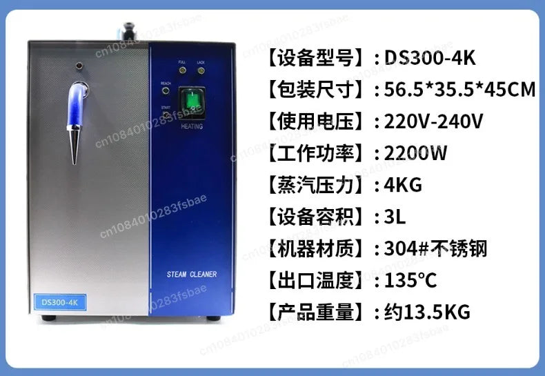 2L Direct Spray Steam Washer 1300W Multifunctional Steam Cleaning Machine for Jewelry Air Conditioner