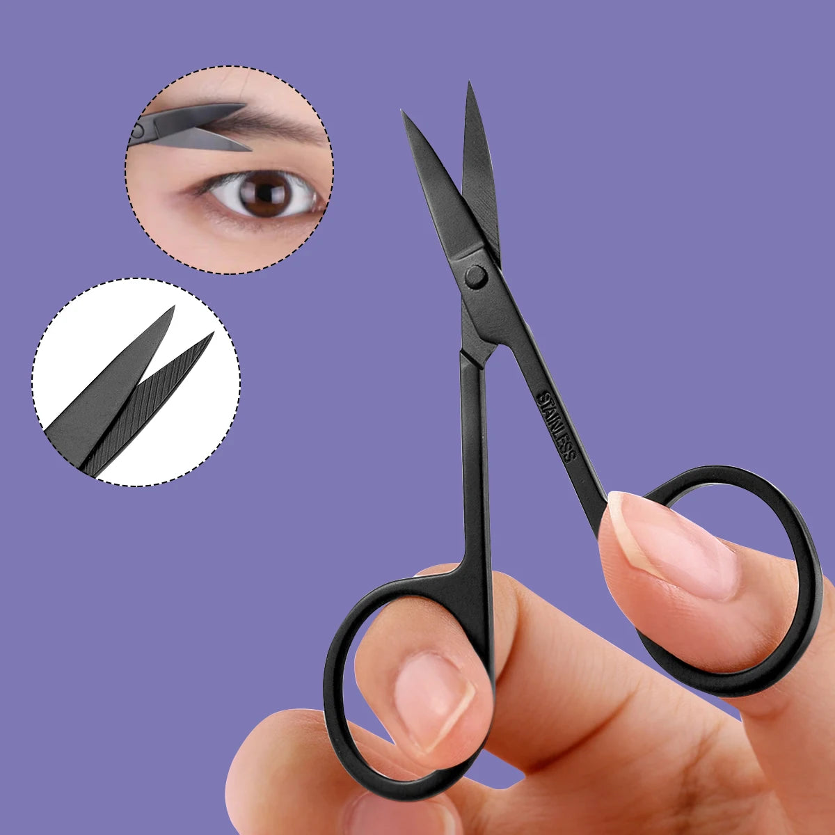 4/5/7/8pcs Eyelash Tool Set, stainless steel eyebrow trimmer, eyebrow trimmer and hair remover, suitable for both men and women.