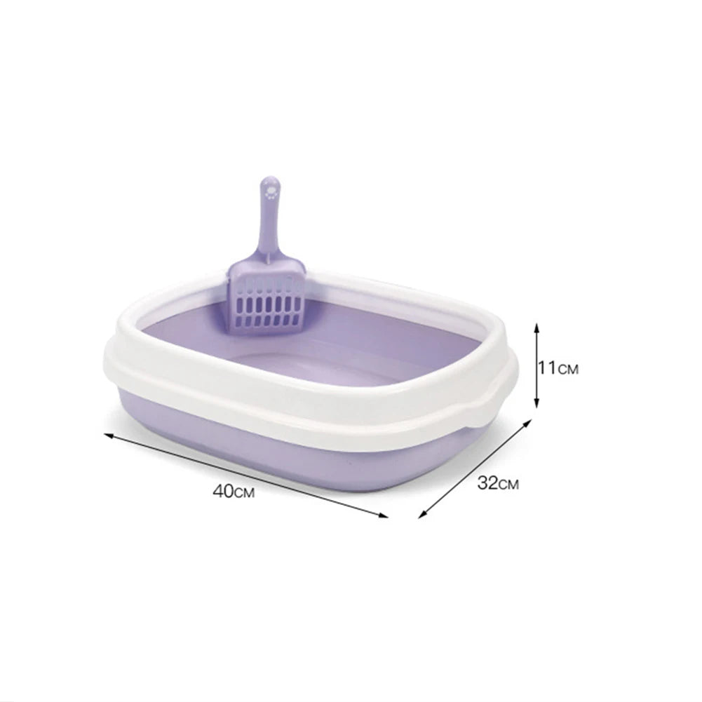 Pet semi enclosed thick cat litter box anti splash cat toilet large capacity cat litter box pet supplies cleaning supplies