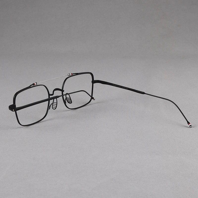 Double-beam Square Spectacle Frame TB909 Pilot Women's Glasses Frames Pure Titanium Eyeglass Frames Men's Glasses Frames Fashion