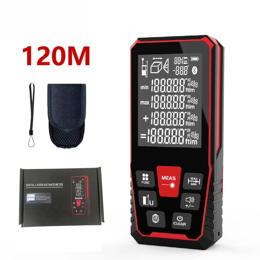 Laser Distance 50M/100M/120M Rangefinder Profesional Meter Laser Range Finder Ruler Test Tool