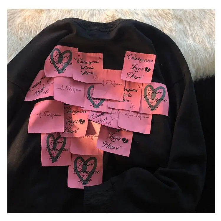 Patchwork Hoodies Women Loose Designer Korean Style Spring Fashion Leisure All-match Female Streetwear Students Ins Sweatshirts
