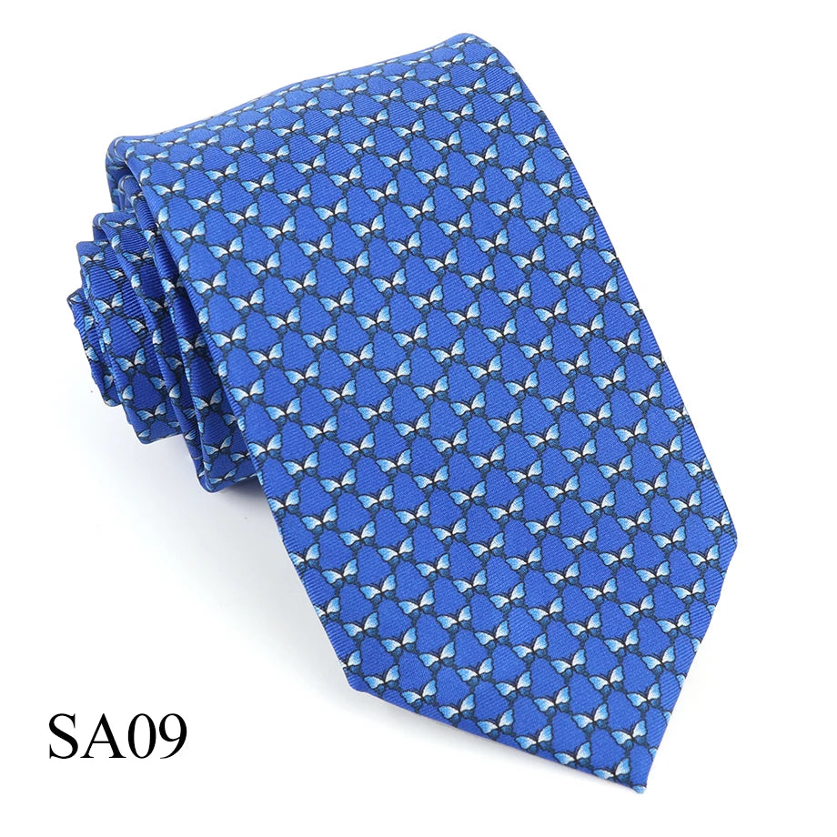 Tailor Smith 100% Silk Ties For Men Fashion Necktie With Bee butterfly sailboat  Animal Pattern Tie Father's Day Birthday Holida