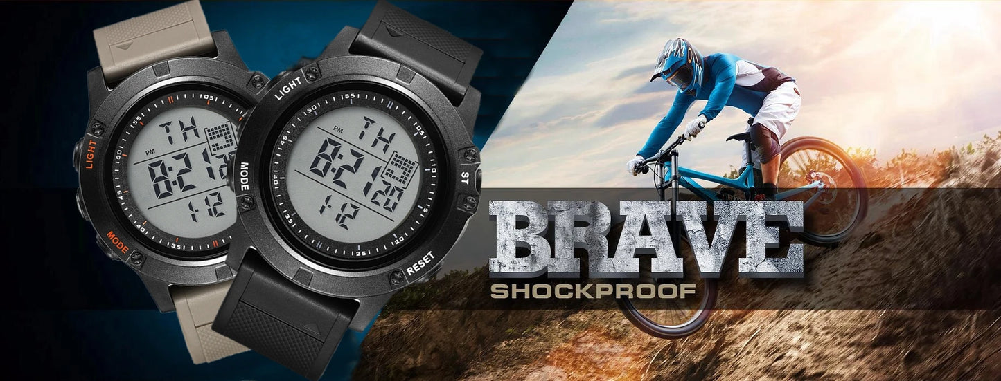 Outdoor Sport Watch for Men G Style Digital Mens Watches 50M Waterproof Green Hombre Male Tactical Electronic Wristwatch Gifts