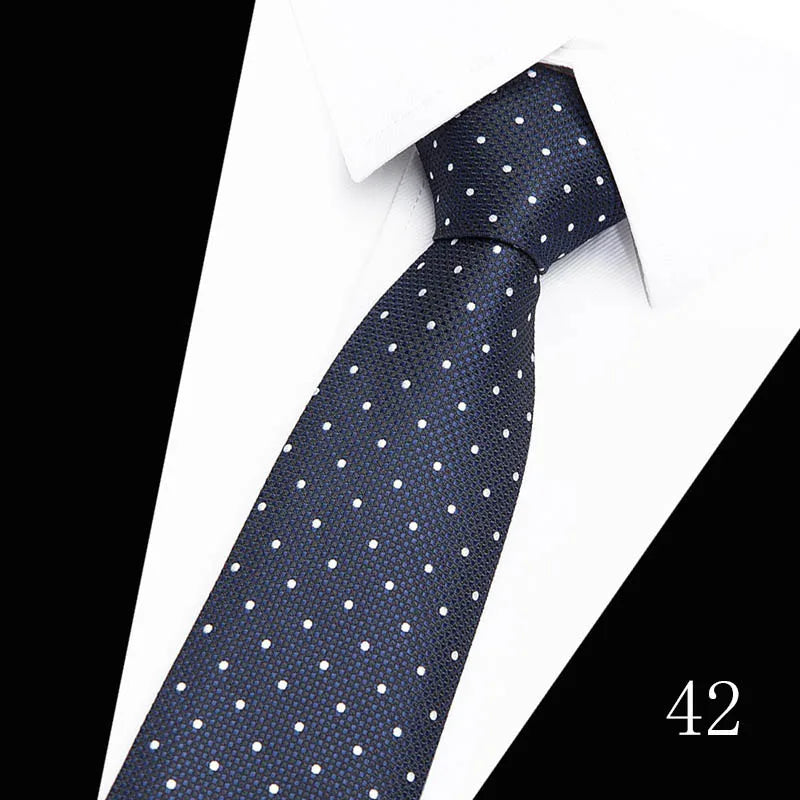 Hot Sale Necktie Man 7.5 cm Silk Tie Solid Color Gravatas Suit Accessories Fit Wedding Holiday Party