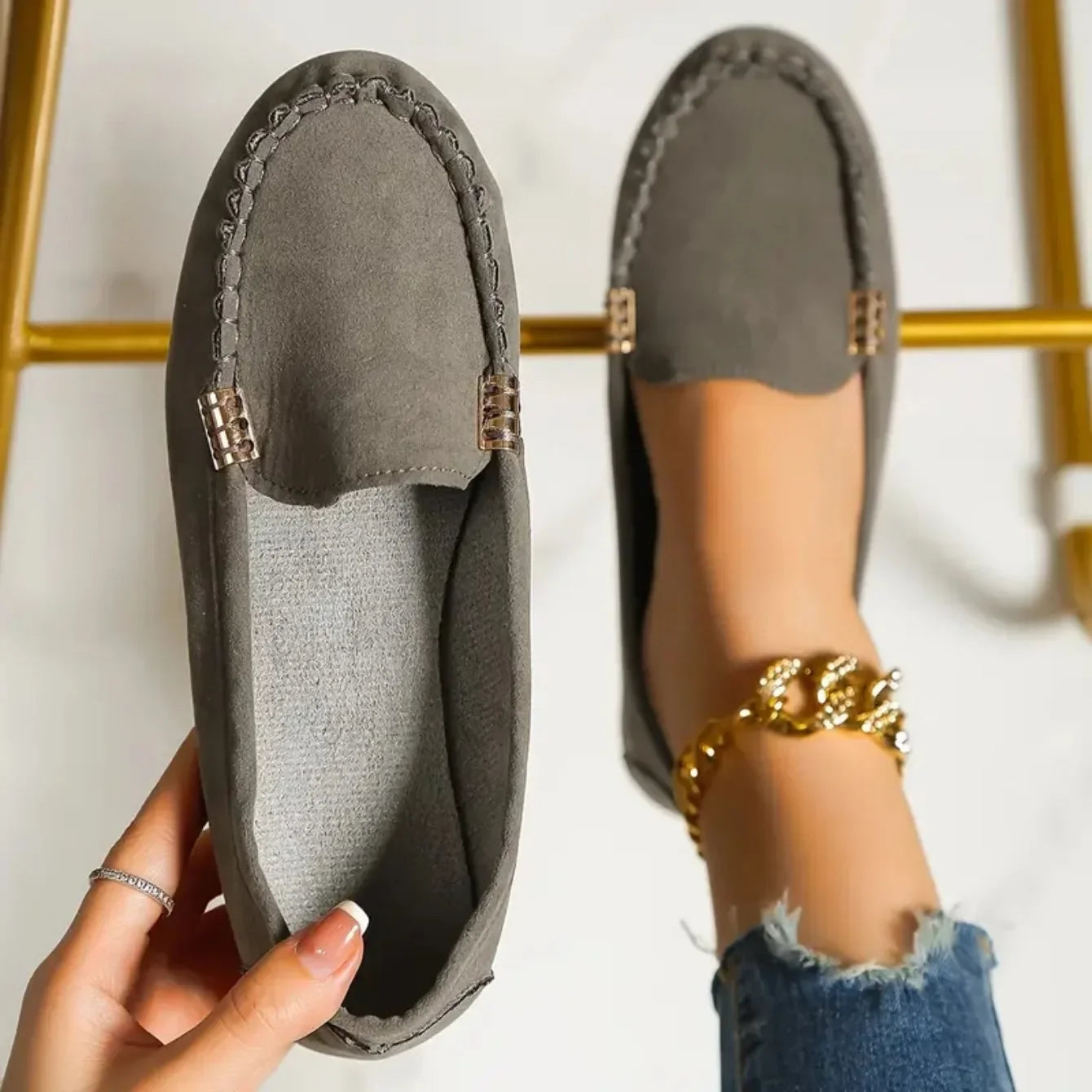 Women Flats Spring Autumn Wear-resisting Loafers Casual Fashion Single Shoes Non-slip Soft Flat Sneakers Women Zapatos De Mujer