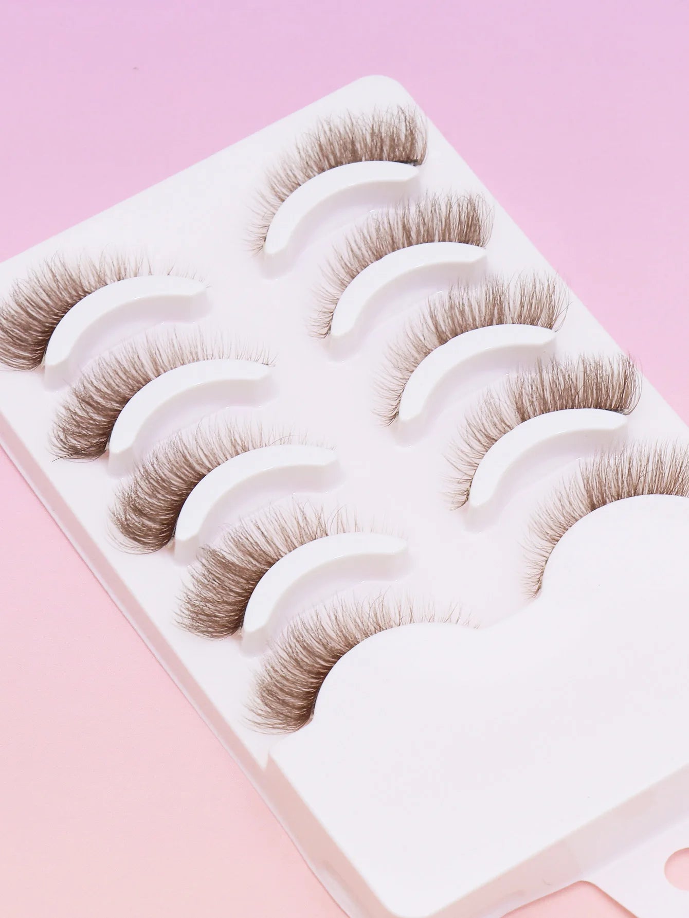 5/7/10 Pairs brown DIY Lashes Natural Clear Eyelash Volume Natural Eyelashes Soft Cross Cat Lashes Extended Outer Corner Eyelash