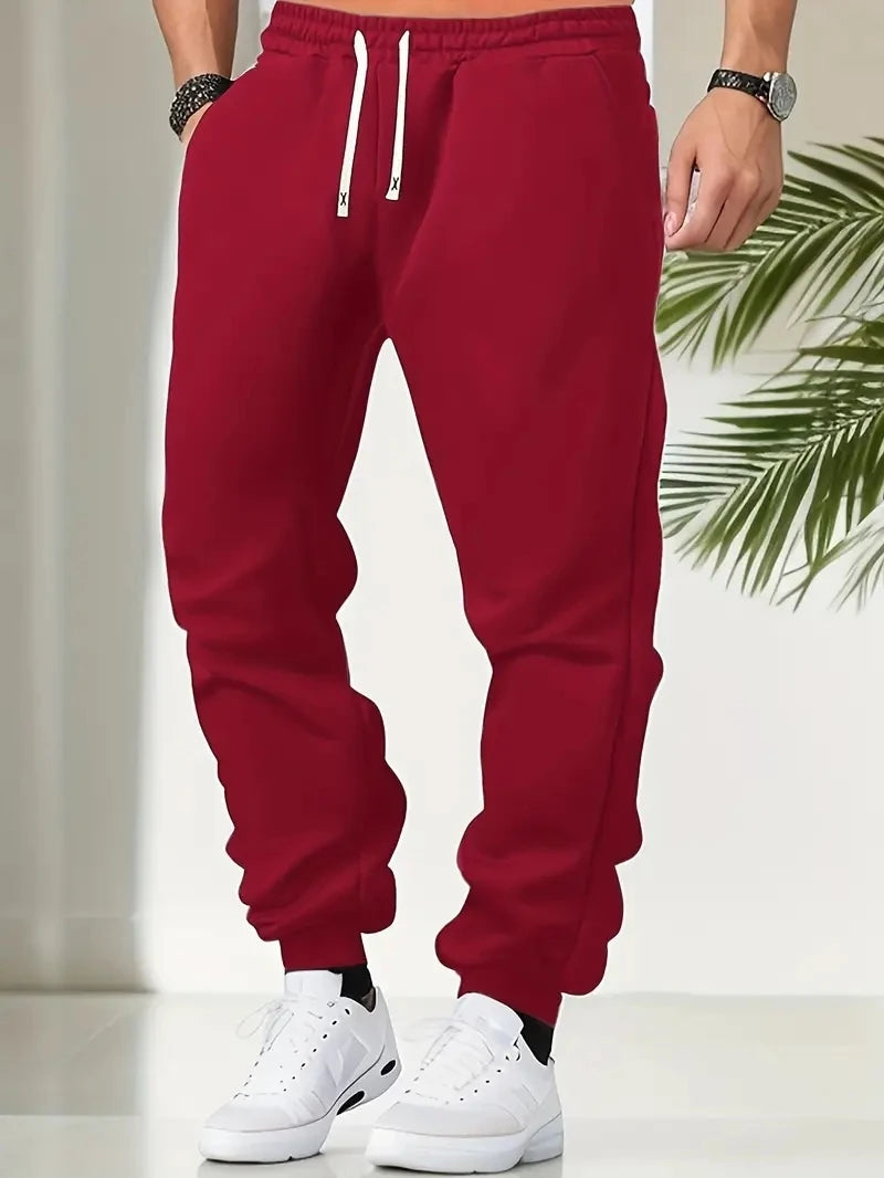 Men's Casual Long Pants Fashionable Multi-Functional Gym Running Trousers Comfortable Soft Quality Daily Wear Sportswear