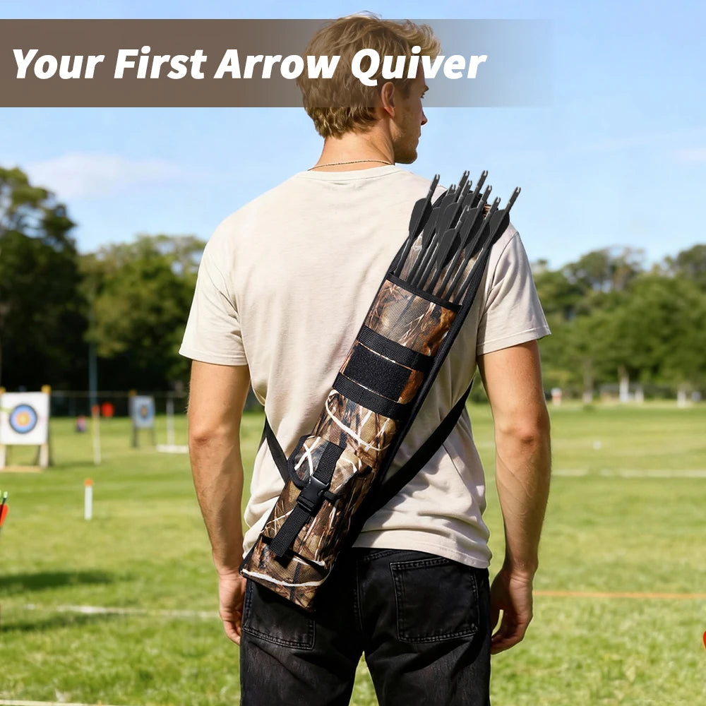 Archery Lightweight Back Arrow Quiver with Molle System Hanged for Target Shooting
