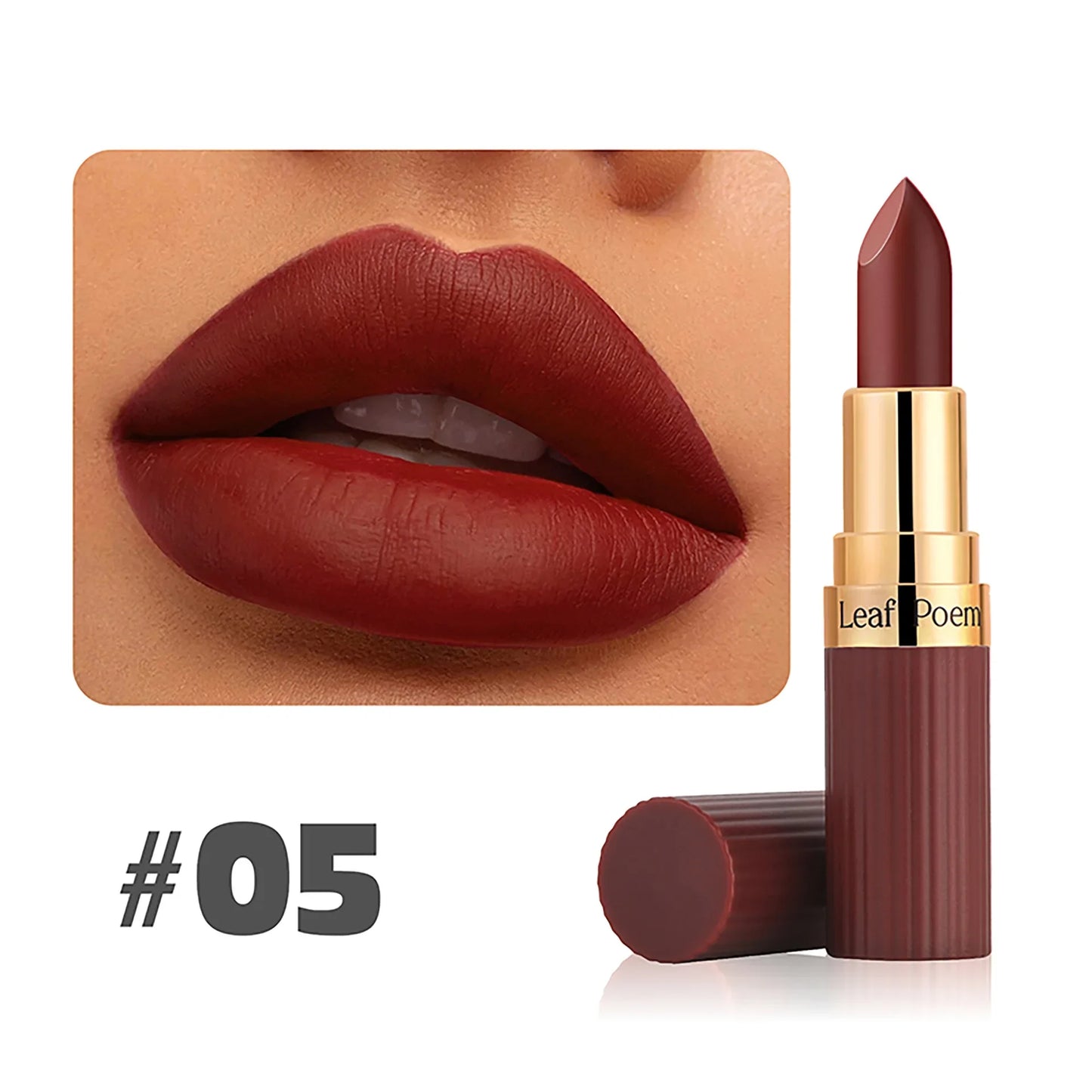 6-Color Matte Lipstick Waterproof Long-lasting Moisturizing Velvet Matte Lipstick High Pigment Lips Cosmetics Pink Lip Stick