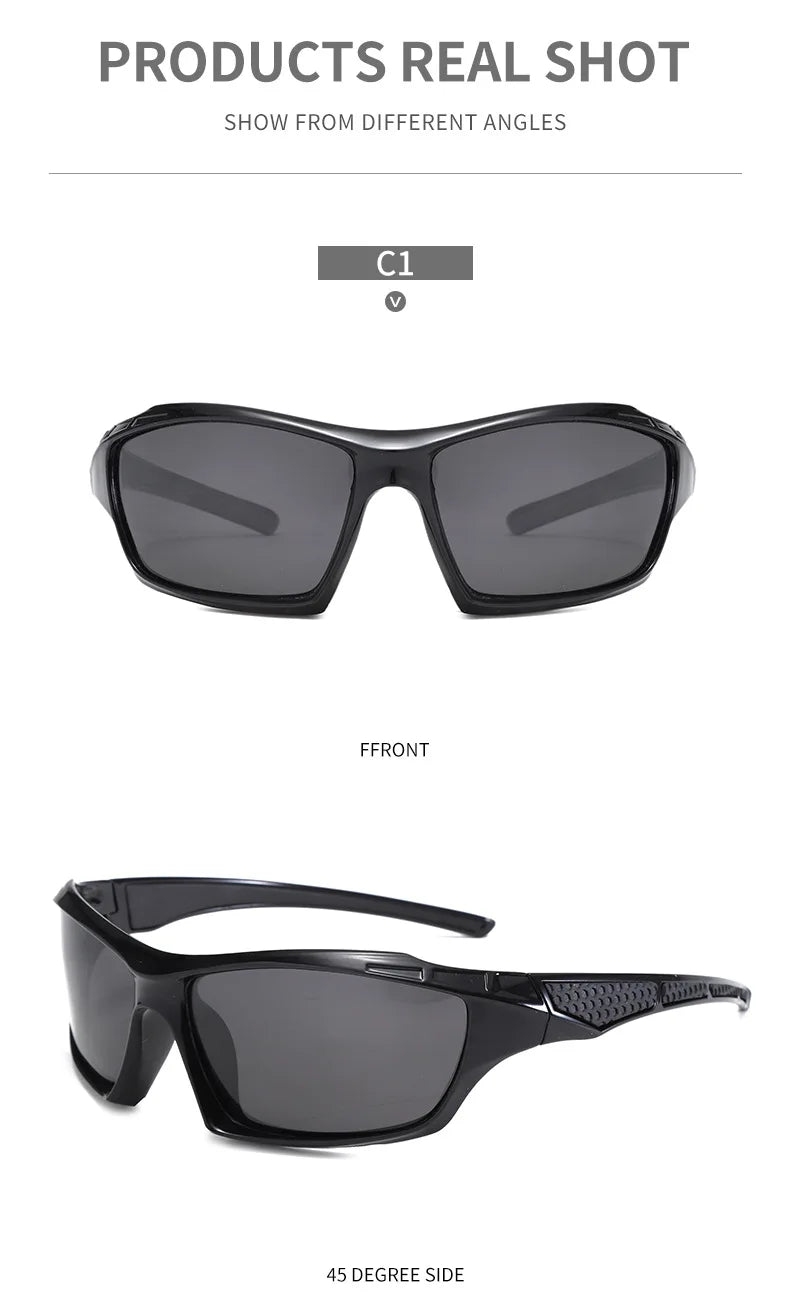 Outdoor cycling Polarized Sunglasses Men Frame Sport Sun Glasses Driver Retro Goggles eyewear go fishing Cool UV400 Anti-Glare
