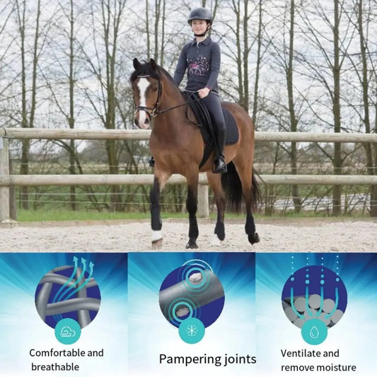 4pcs/set Colorful Horse Sport Boots Set Durable Breathable Horse Leg Wraps Easy To Wear Comfortable Front Hind Legs Guard
