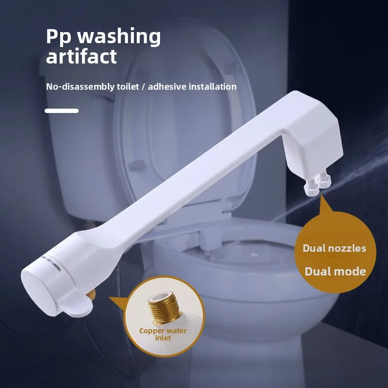 No-Drill & No-Electricity Bidet Sprayer, Toilet Seat Bidet for Post-Potty Cleaning, Smart Toilet Bidet Attachment