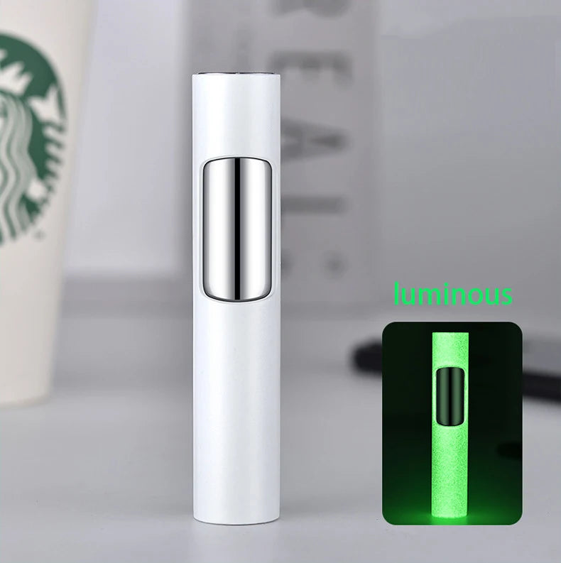 Luminous Lighter Butane Gas Lighter Straight Jet Blue Flame Glowing Lighters Smoking Lighter Cigar Accessories Men's Gift