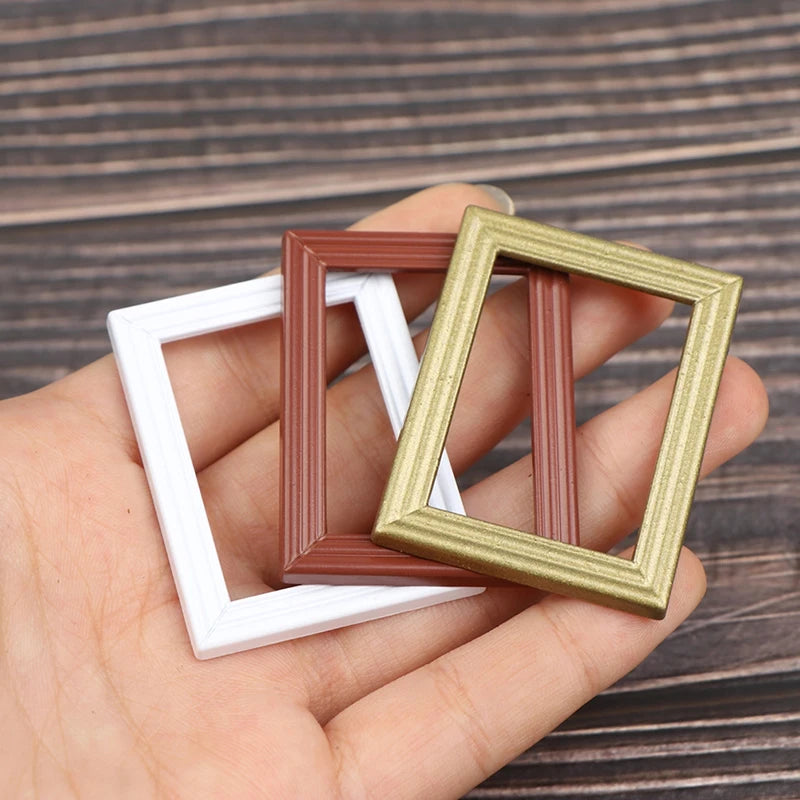 1:12 Dollhouse Photo Frames Mirror Frames Photo Border Picture Frame Model Decor