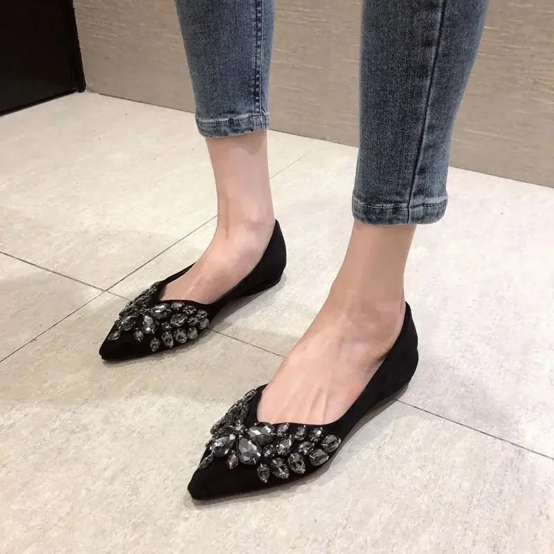 Flat Pointed Toe Woman Footwear Shoes For Women Daily Routine Comfortable Offer Shoe 39 High Quality With Original New In On A