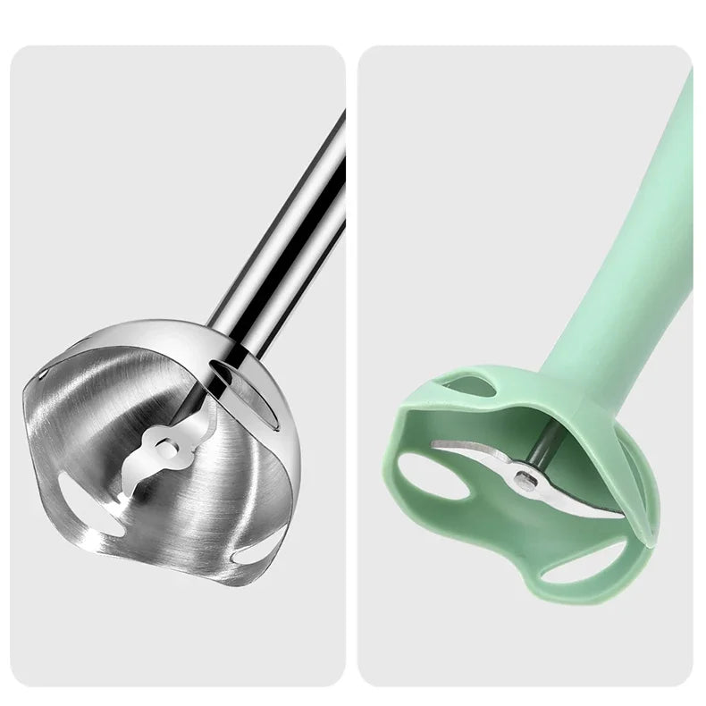 Professional 400W Electric Immersion Hand Blender with Stainless Steel Blade for Smoothies Soups Sauces Baby Food & Meat