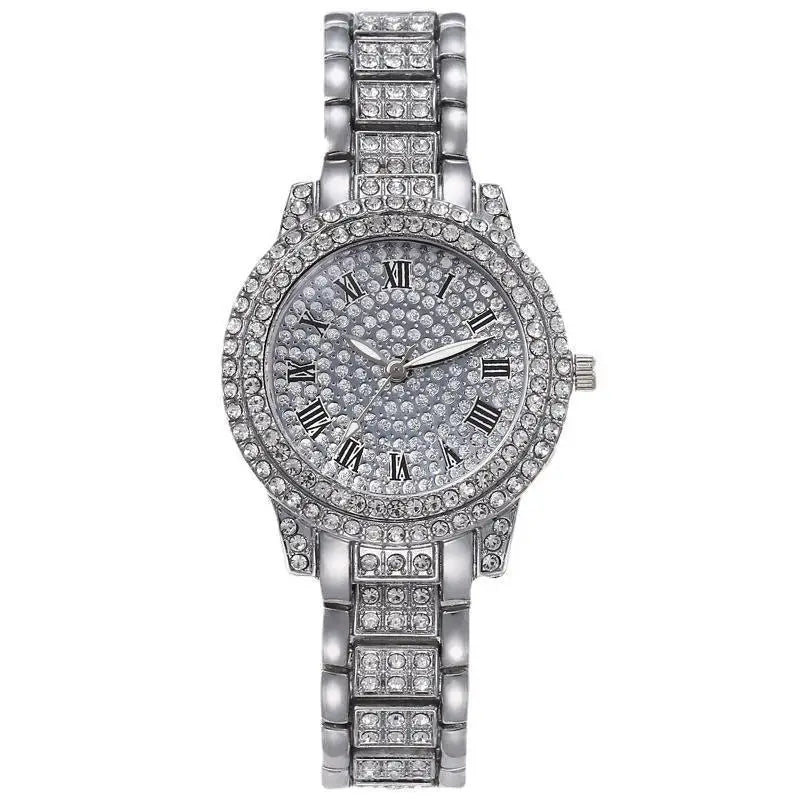 Luxury Full Diamond Watches For Men Top Brand Hip Hop Iced Out Arab Number Watch Men Fashion Steel Waterproof Clock Dropshipping