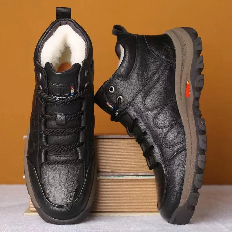 Men's Casual Shoes Luxury Casual Sneakers Slip on Formal Loafers Men Hiking Shoes Male Cotton Shoes Warm Ankle Boots for Men