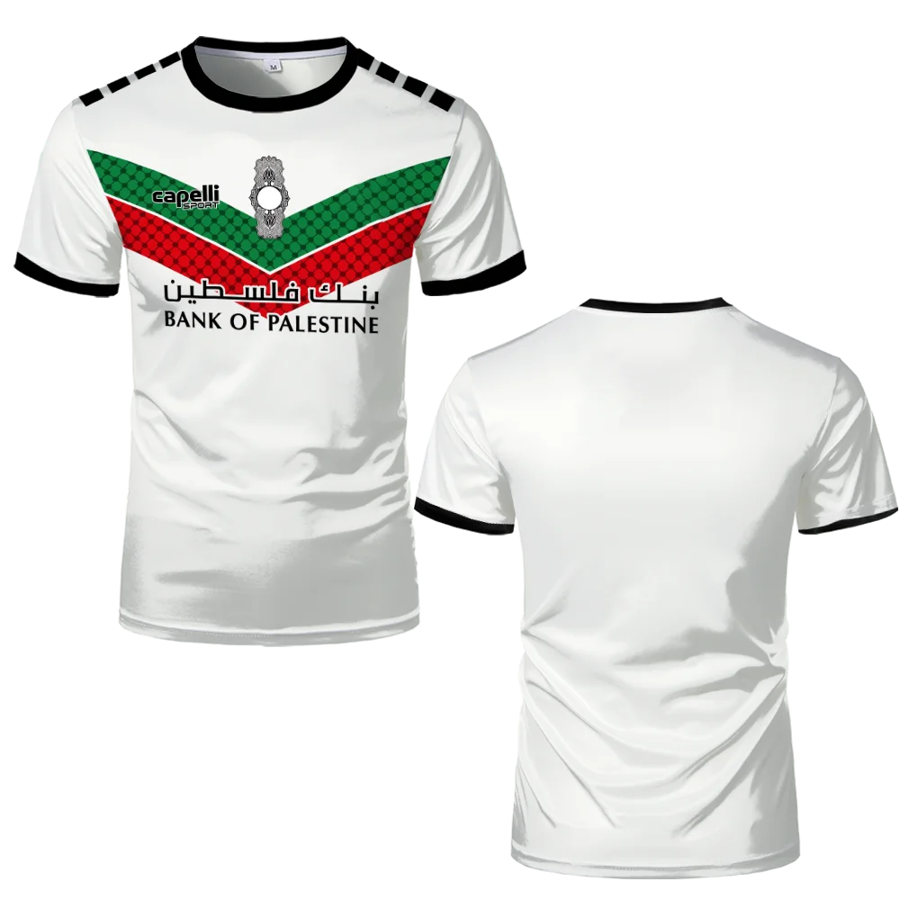 Palestine Football Jersey Men Women T Shirts Luxury Digital Print Soccer Uniform Summer Palestinian Flag Oversize Kids/Adult Top