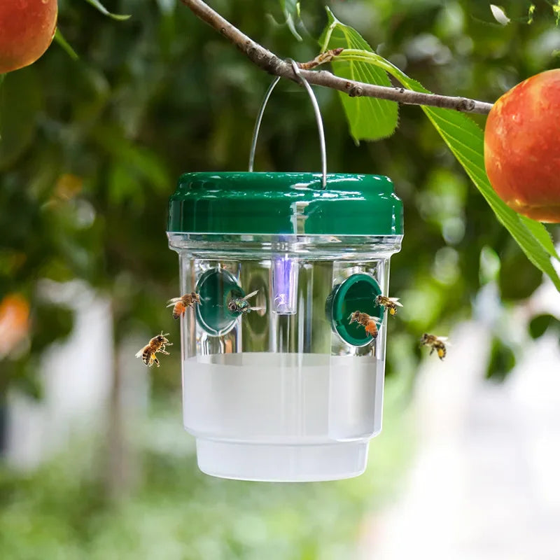 New Solar Fly Trap Catcher, Waterproof Outdoor Hanging Insect Trap, for Garden Orchard Fruit Pest Control Device