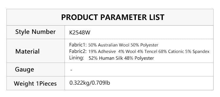K2548W Luxury women's autumn suits vest wool office business wear formal Laidies woolen clothes