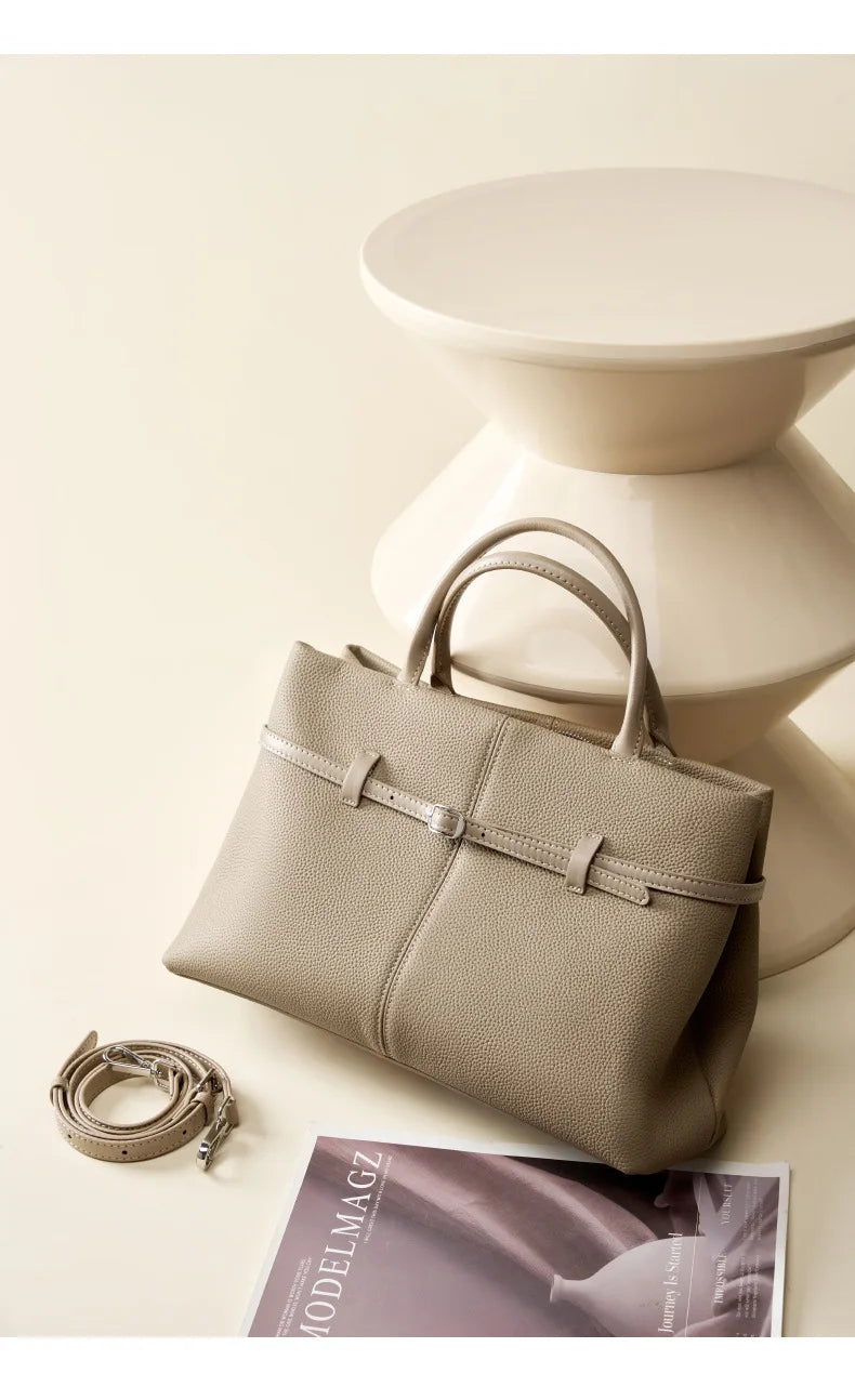 Women's Bags 2025 Genuine Leather Large Capacity Office Commuting Designer Inspired Tote Shoulder Bag Luxury Handbags for Women