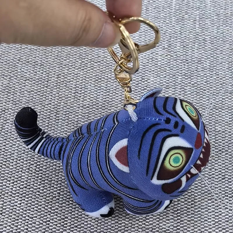 2025 Hot Anime Movie Kpop Demon Keychain Tiger Pendant Keyring Backpack Hanging Decorations Halloween Carnival Props Kids Gift