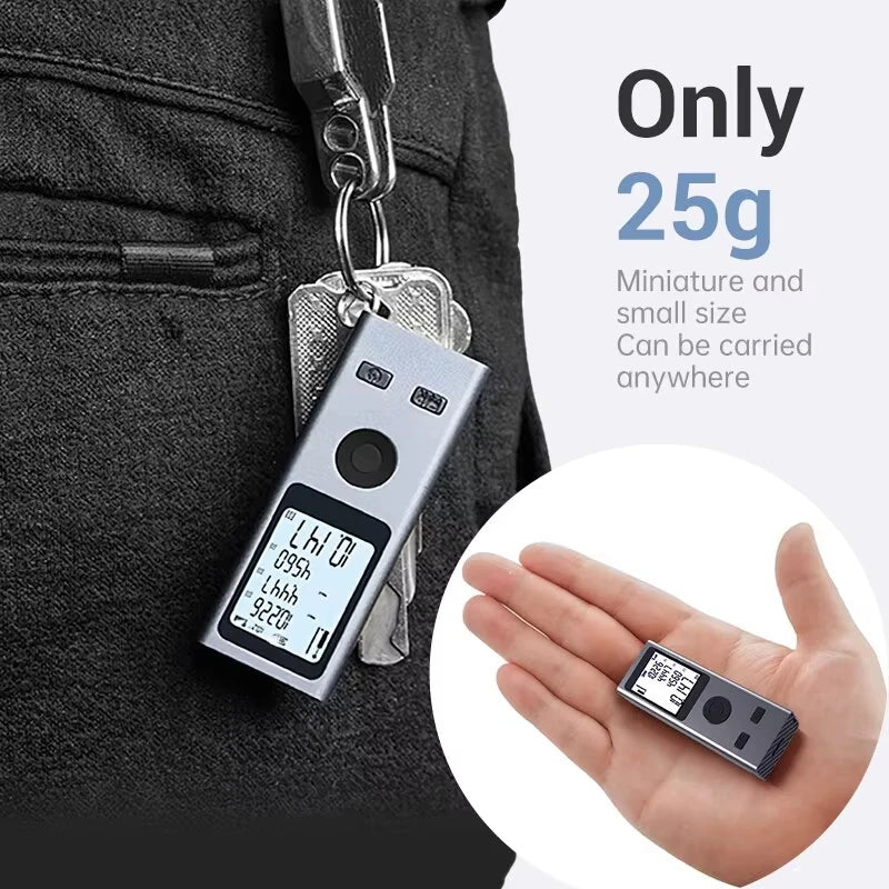 Mini Laser Rangefinder 30M USB Rechargeable Infrared Distance Meter Digital Laser Tape Measure for Building Measurement Tool