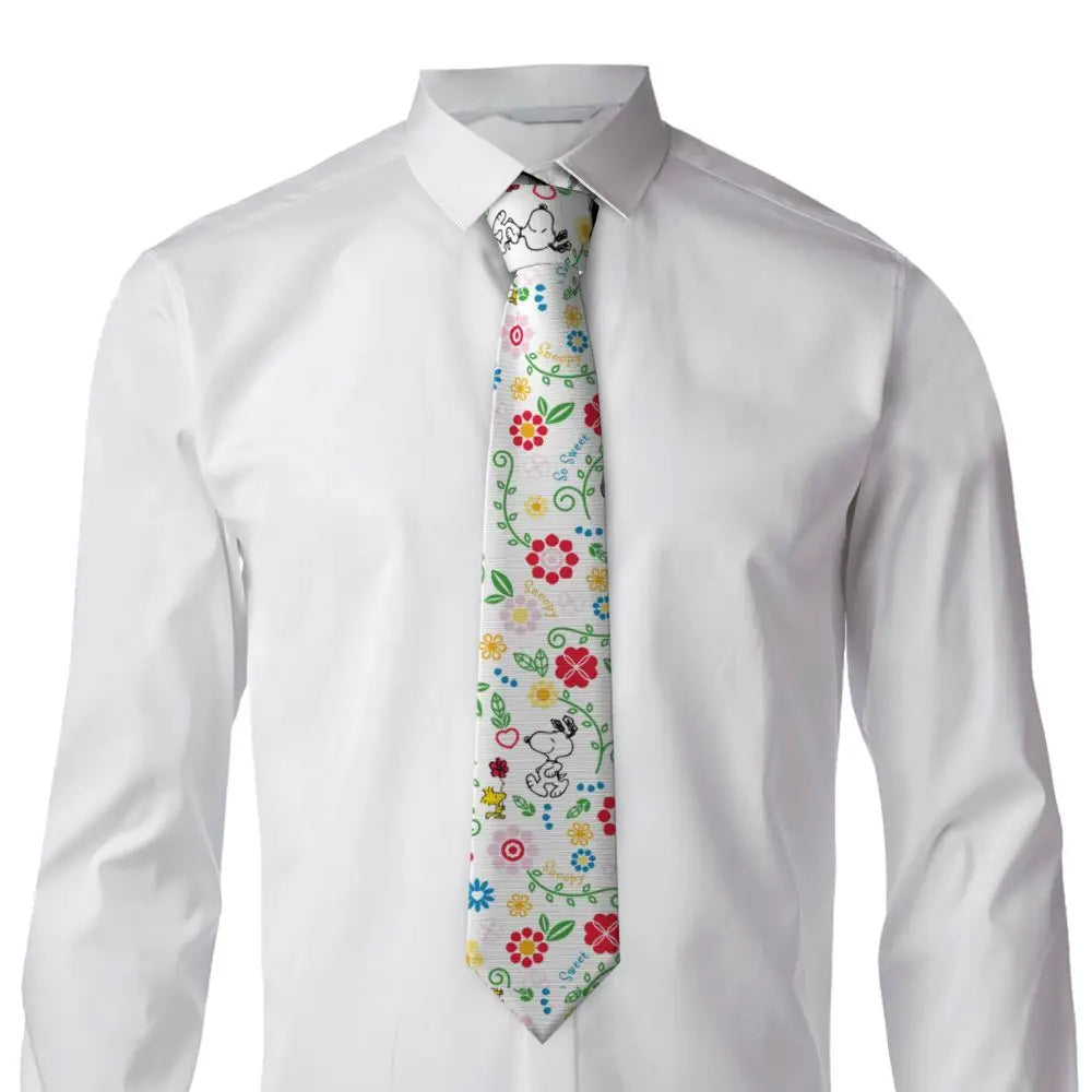 Snoopys & Woodstock Smile Giggle Laugh Neckties Silk 8 cm Neck Tie for Mens Shirt Accessories Cravat Wedding Accessories Office