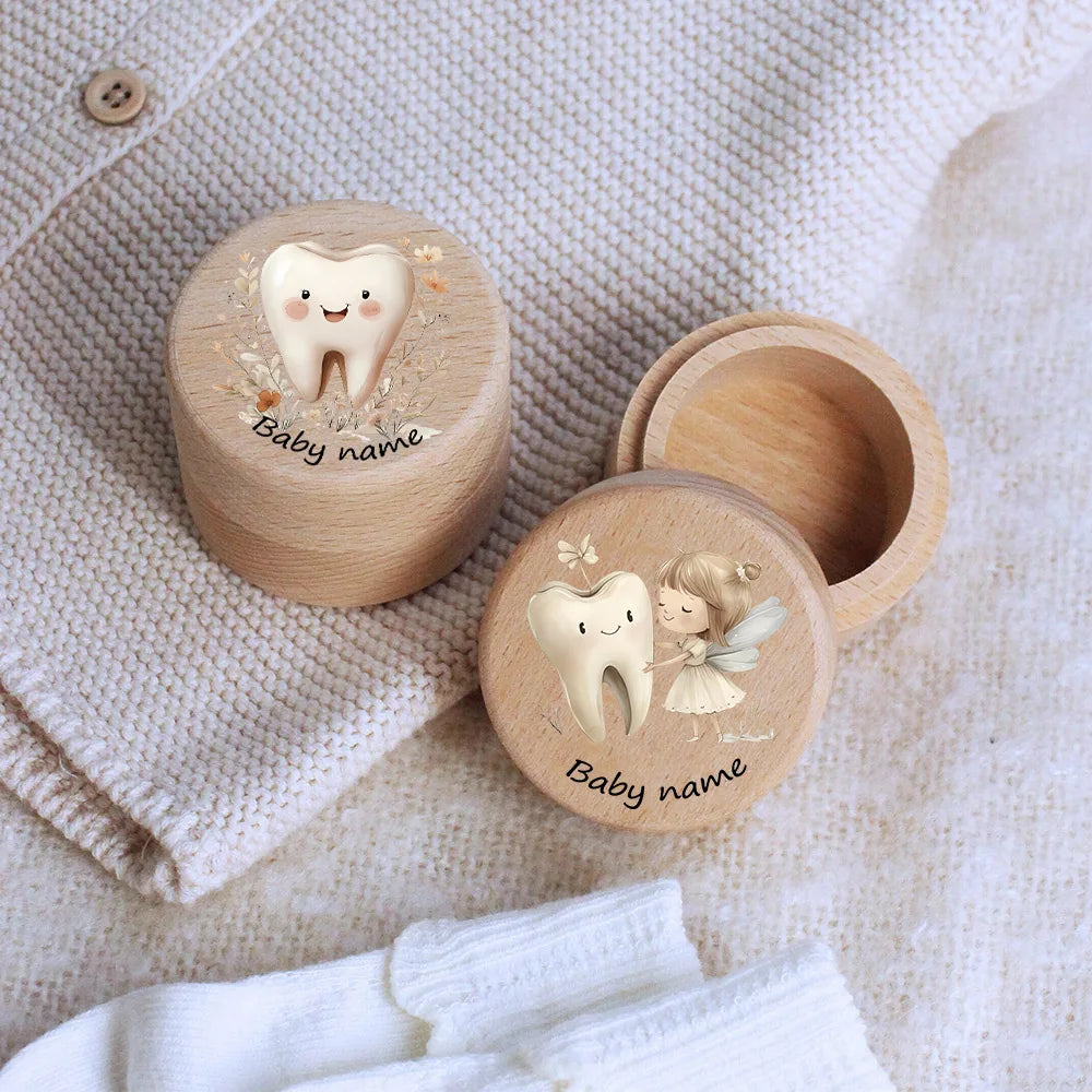 Personalised Baby First Tooth Wooden Tooth Box Milk Teeth Storage Collect Teeth Custom Name Keepsake Boxes Abiraterone acetate
