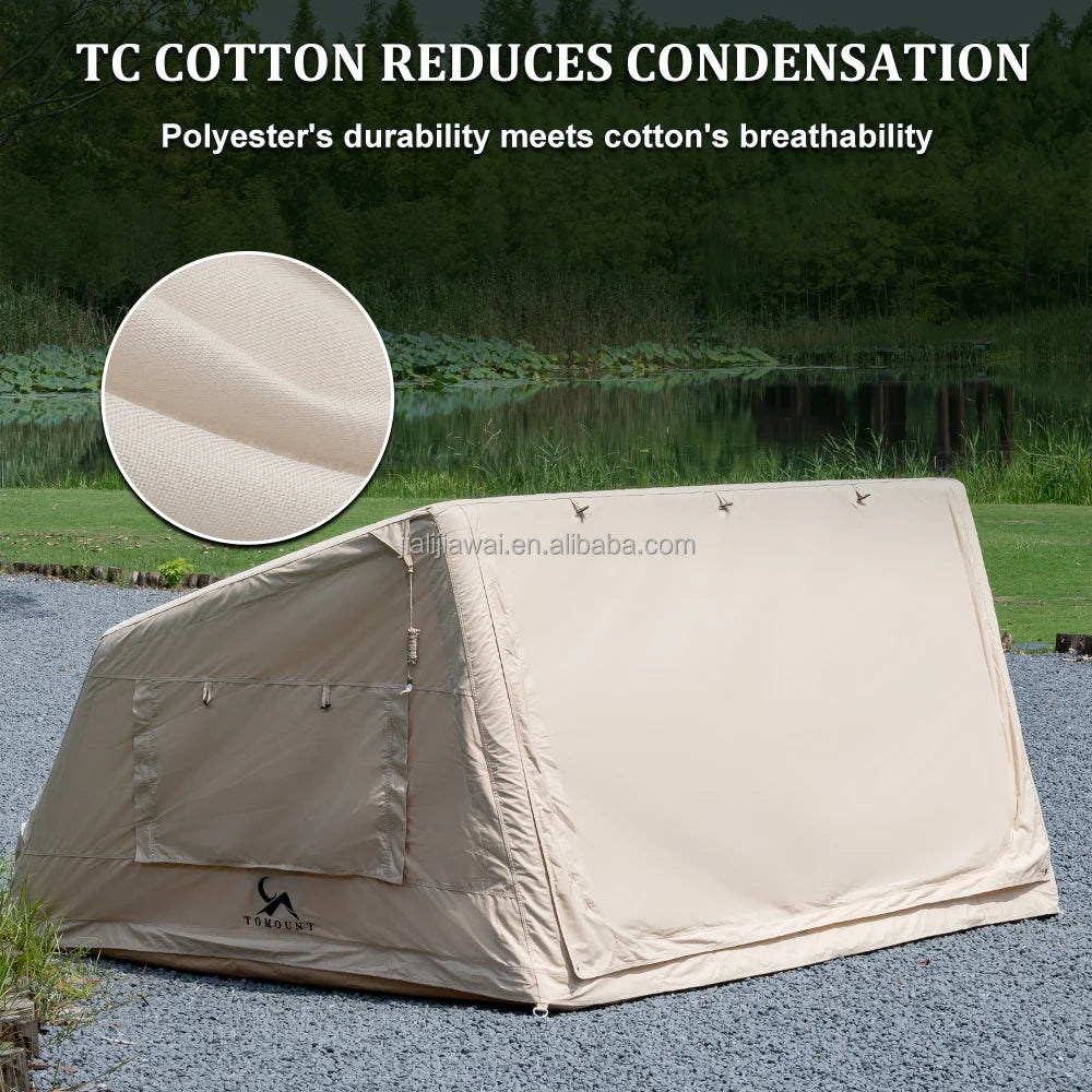 New 4.5㎡ Inflatable Tent for RV, Oversized TPU Transparent Windows Panoramic Views, Waterproof Durable Fabric Camping