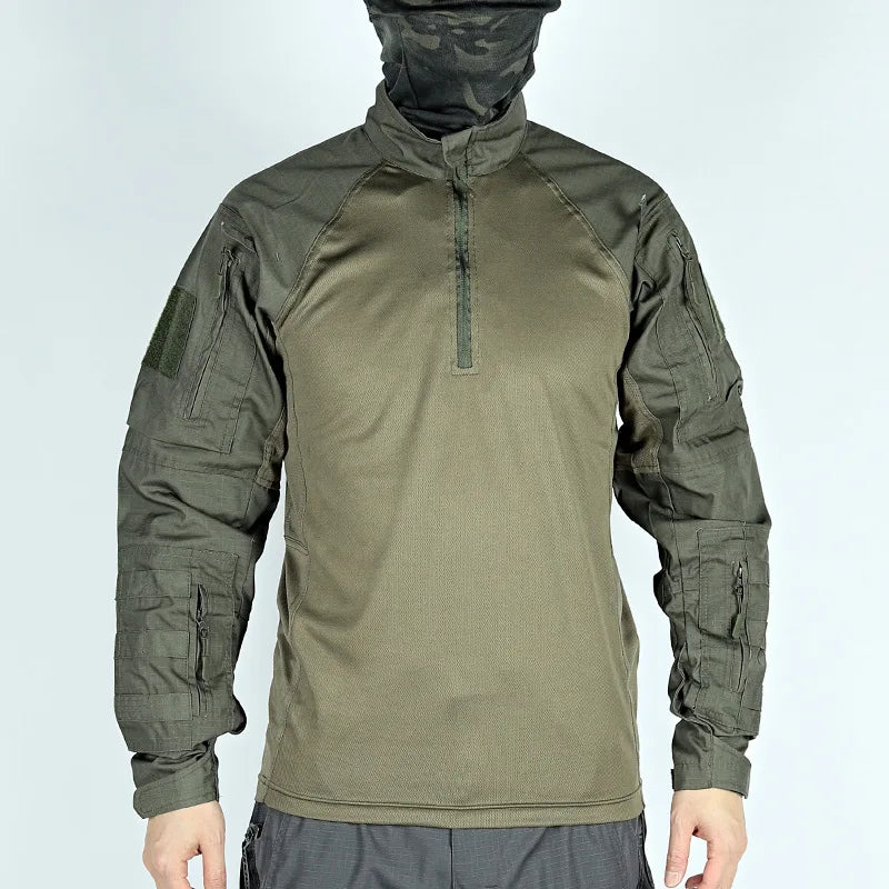 Tactical Pants Workwear Pants Mens Camo Military Wear-resistant Outdoor Trip Hiking Shirts Training Hunting Clothes Multi Pocket