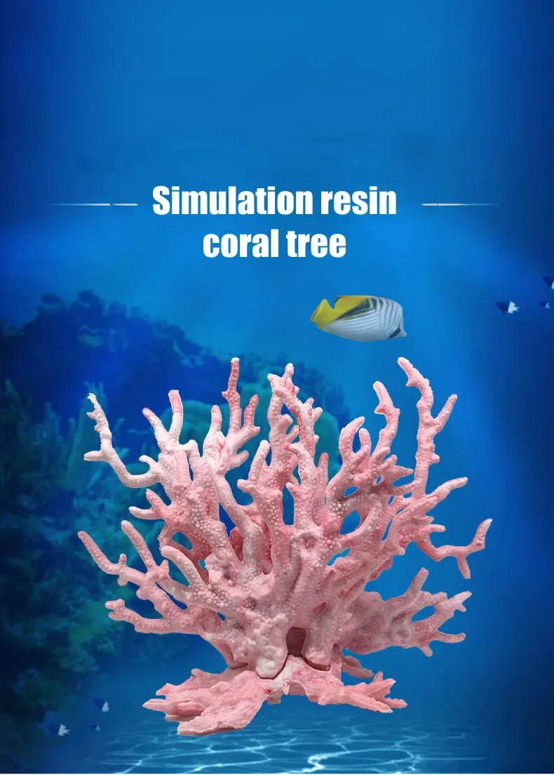 Aquarium S/L Artificial Resin Aquatic Coral Landscape Fish Tank Decoration Underwater Submarine Coral Aquarium Decoration