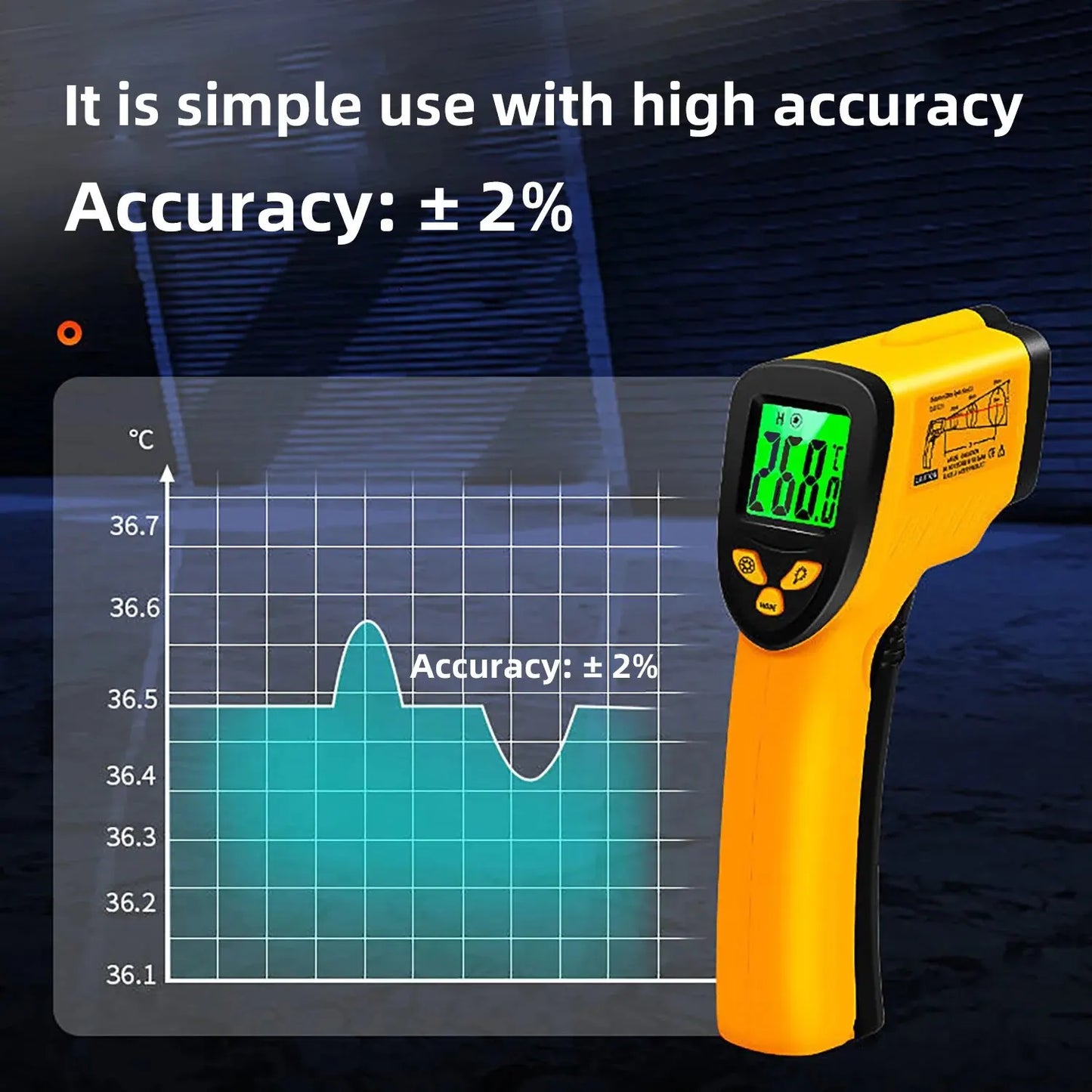 Digital Infrared Thermometer -50-550C Non-Contact Digital Laser Thermometer Gun For Meat Buffalo Milk BBQ Cooking Thermometer