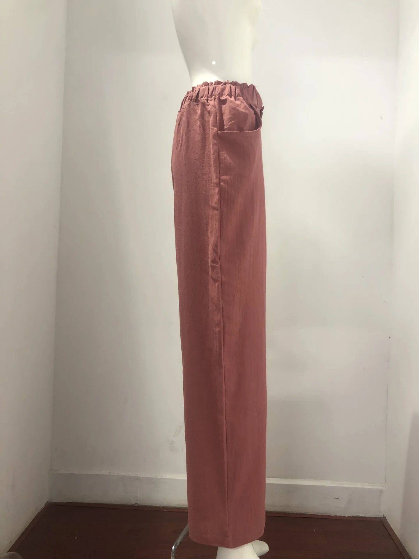 Summer 2024 new ladies cotton and linen straight tube cropped casual and comfortable simple women radish pants